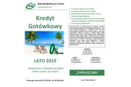 <b>BS TUCHOLA - Kredyt Gotówkowy <br>LATO 2019`</b>