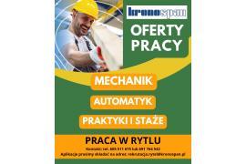 <b> KB RYTEL - OFERTY PRACY. AUTOMATYK, MECHANIK oraz PRAKTYKI i STAŻE (KONTAKT, SZCZEGÓŁY) </b>