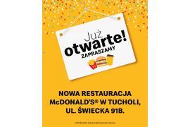 <b>McDONALD`S w Tucholi - JUŻ OTWARTE!</b>